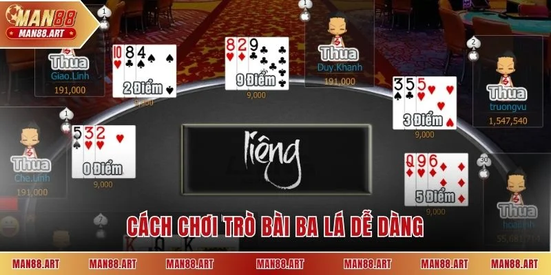 Cách chơi trò bài ba lá dễ dàng